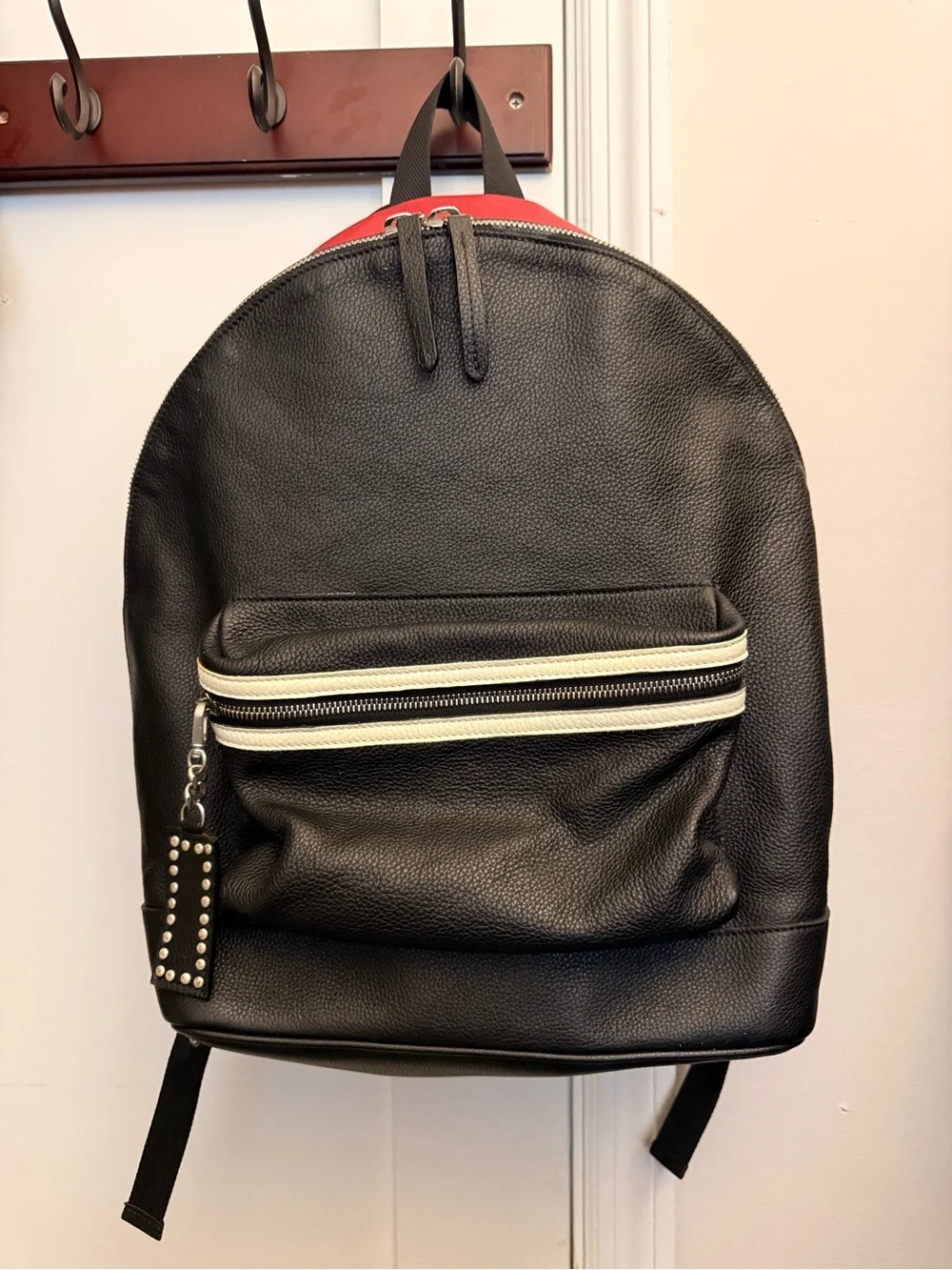 The Kooples x Zayn Malik Black & Red Leather Backpack